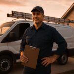 hvac professional smiles while thinking about his successful retirement planning