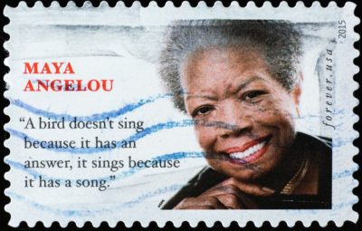 Maya Angelou stamp quote