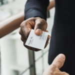 share business card with customer's neighbors