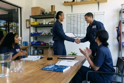 manager gives public recognition in the workplace