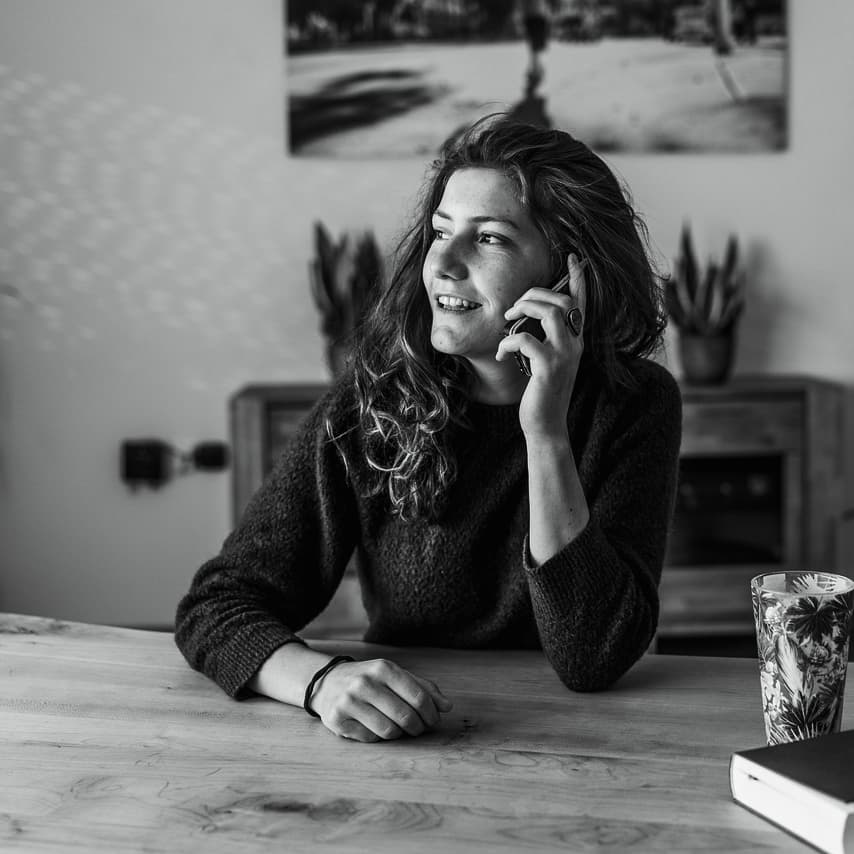 positive conversation with residential caller