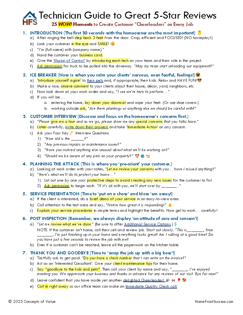 sample checklist