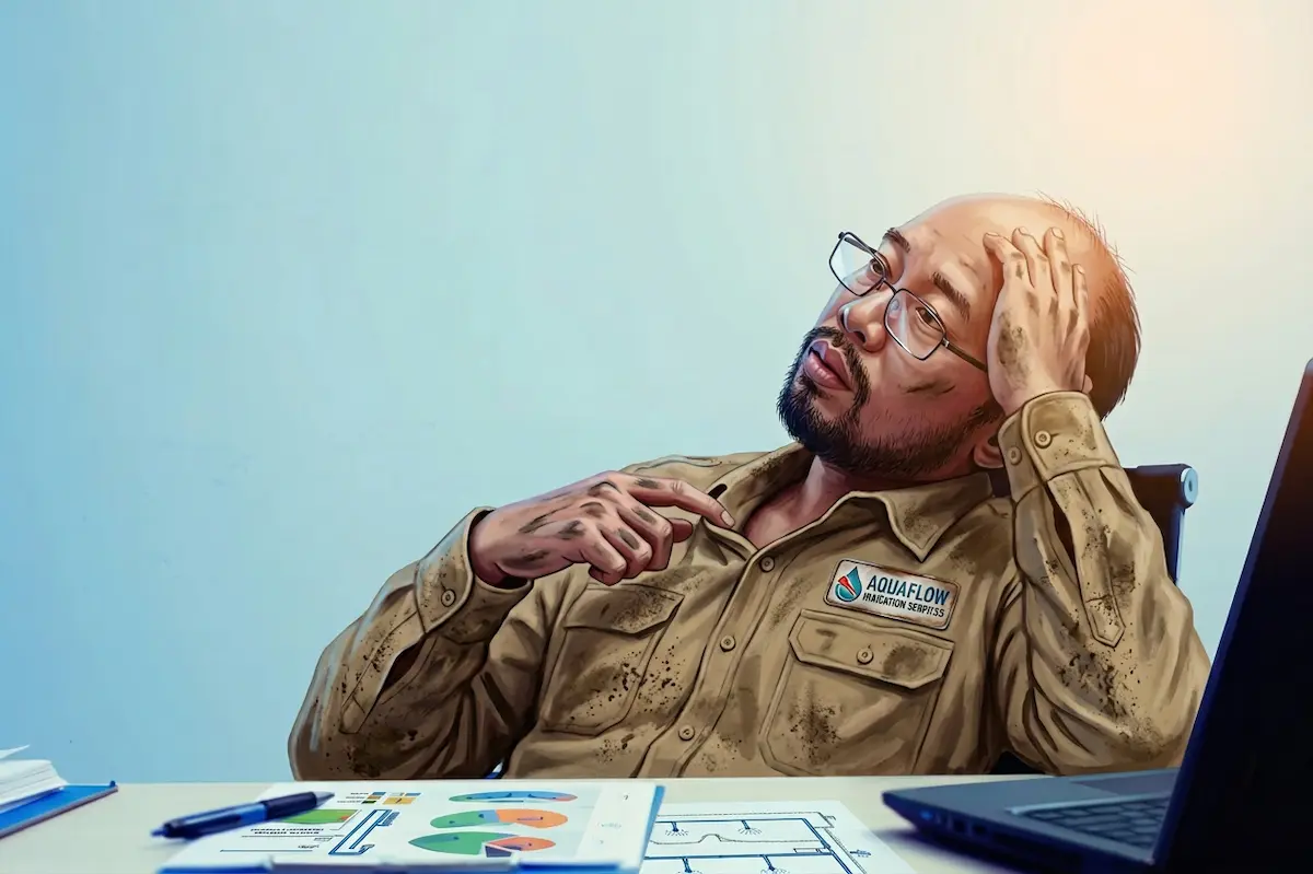 exhausted solopreneur sits contemplating future plan