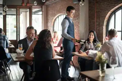 busy restaurant ambience for observing quality talent to source candidates